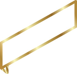 Golden tag label and banner