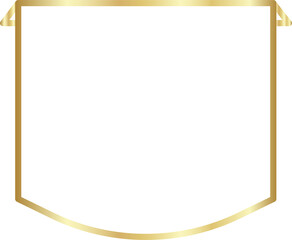 Golden tag label and banner