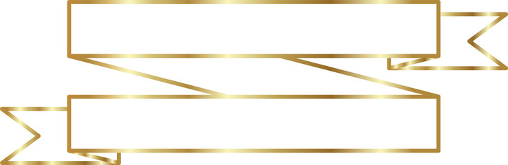 Golden tag label and banner