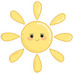 smiling sun cartoon