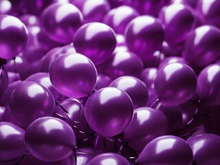 Fototapeta premium Close up of peach color balloons after party