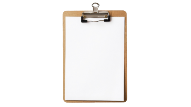 Blank clipboard clip board
