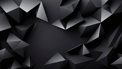 Black abstract geometric background. Modern shape concept created with generative ai	