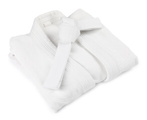 Karate belt and kimono isolated on white