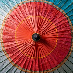 Festive Umbrella from above