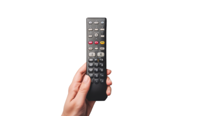 Hand with tv remote control