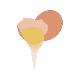 Illustration of a broken egg