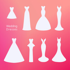 Wedding dress silhouettes.