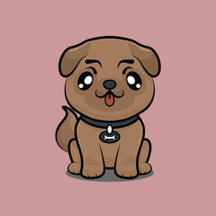 French bulldog in sitting pose with open tongue