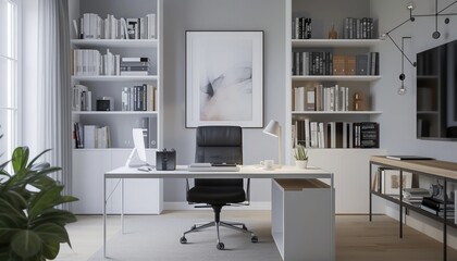 Stylish White Home Workspace 🏡💼 | Elegant Work from Home Office Setup