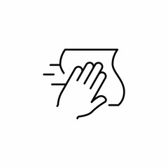 hand wipe towel clean icon