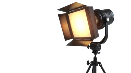Glowing studio strobe light