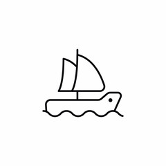 sailing ship yacht boat icon