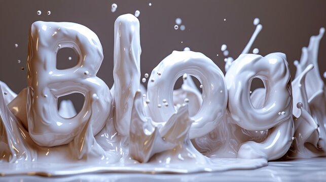 White Slime Blog concept creative art poster.