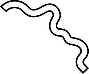 Fototapeta premium Lines bold curved. Design elements