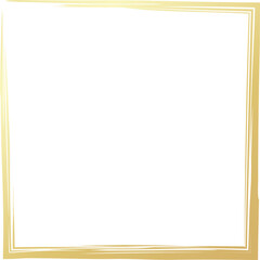 Grunge square golden frame. Luxury element