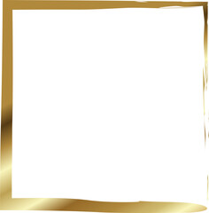 Grunge square golden frame. Luxury element