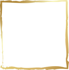 Grunge square golden frame. Luxury element