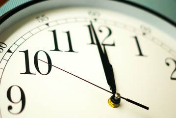Close up image of clock dial