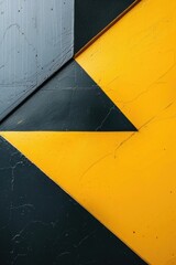 Yellow, Black, and Grey Corporate Template on Contrasting White Background Abstract