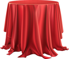 Illustration of red tablecloths isolated.
