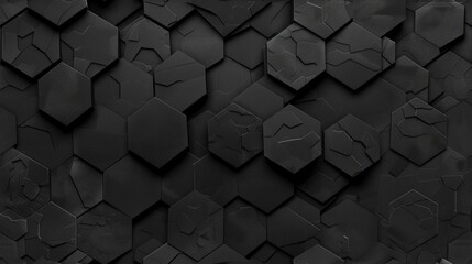 Hexagonal Harmony: A Captivating Black and White Image of a Hexagonal Pattern.