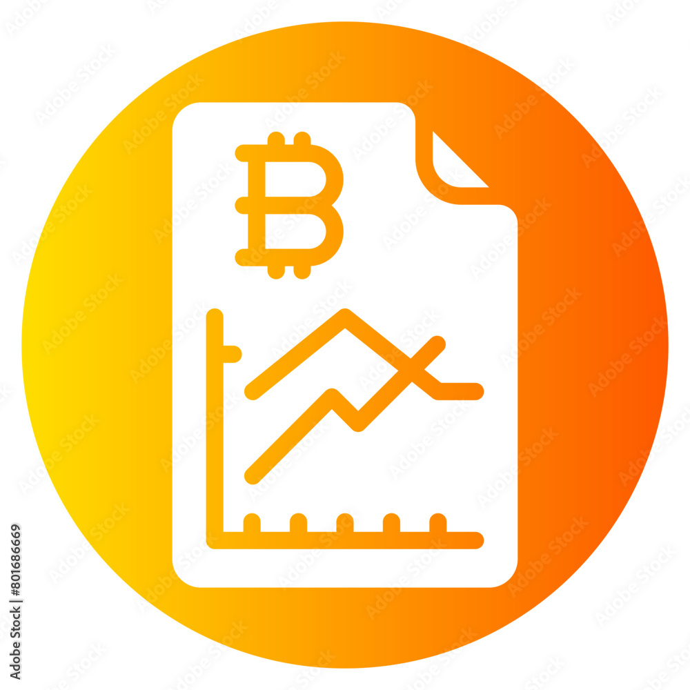 Wall mural chart gradient icon