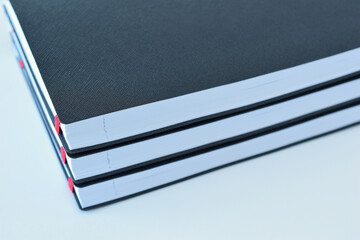 A stack of notebooks.