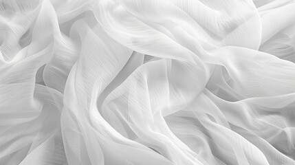 Obraz premium Linear Elegance: A White Fabric Embellished with Delicate Lines and Playful Dots.