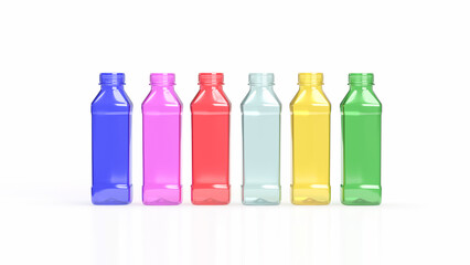 The plastic bottle for eco or product concept 3d rendering.