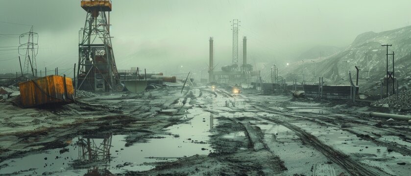 In the absence of oil, the machinery of progress ground to a halt, leaving behind a landscape of blank mockups echoing the silent cries of a world in need.