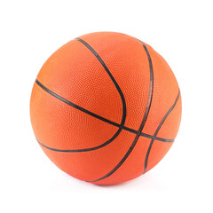 Fototapeta premium One basketball ball isolated on white. Sport equipment