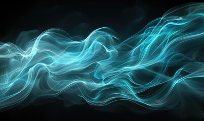 Blue and teal abstract painting