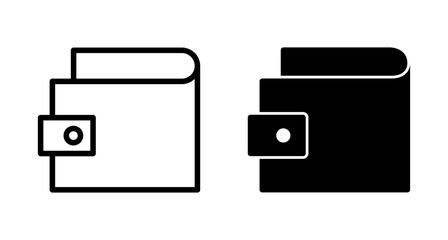 Wallet Icon vector isolated on white background. money wallet icon