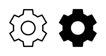 setting Icon vector isolated on white background. setting vector icon. Cog settings Icon Symbol. Gear