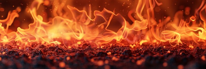 An abstract fire in a nature setting.