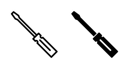 Screwdriver icon vector isolated on white background. Screwdriver vector icon