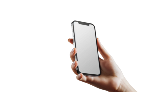 Hand holding smart phone 