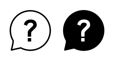 Question Icon vector isolated on white background. Question mark sign. help icon. Faq