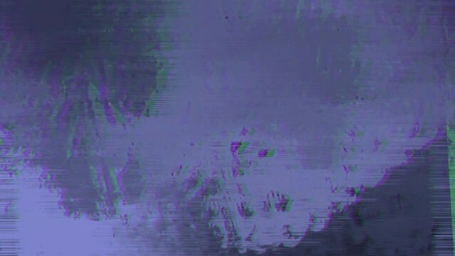 Grunge painted images in loop motion with static and glitch effects