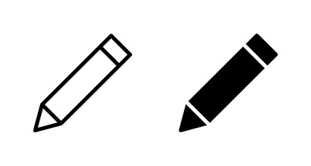 Pencil icon vector isolated on white background. Pencil vector icon