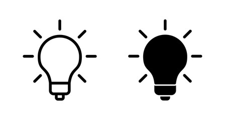 Lamp icon vector isolated on white background. Light bulb icon vector. Idea vector icon