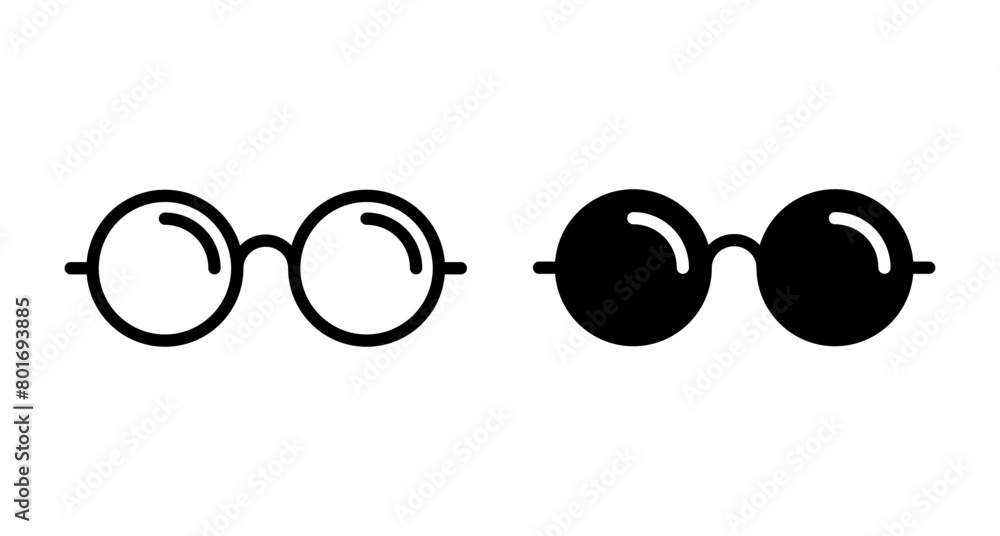 Wall mural Glasses icon vector isolated on white background. Stylish Eyeglasses. Glasses vector. Optical concept