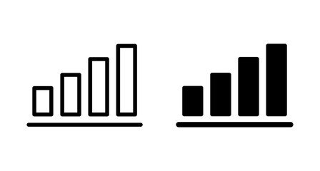 Fototapeta premium Growing graph Icon vector isolated on white background. Chart icon. Graph vector
