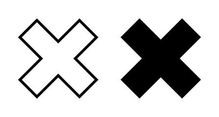 Close icon vector isolated on white background. Delete icon. remove, cancel, exit symbol