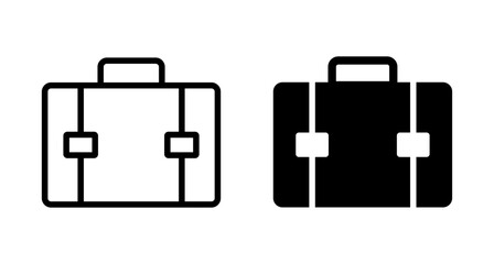 Briefcase icon vector isolated on white background. Briefcase vector icon