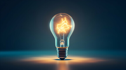 A levitating light bulb symbolizing breakthrough technology innovation