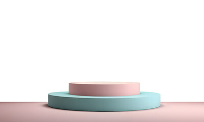  ISOLATED 3D MODERN PODIUM SHOWCASE PNG