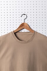 Brown unisex t-shirt, simple fashion with blank design space
