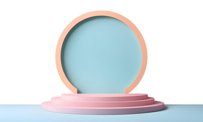  ISOLATED 3D MODERN PODIUM SHOWCASE PNG